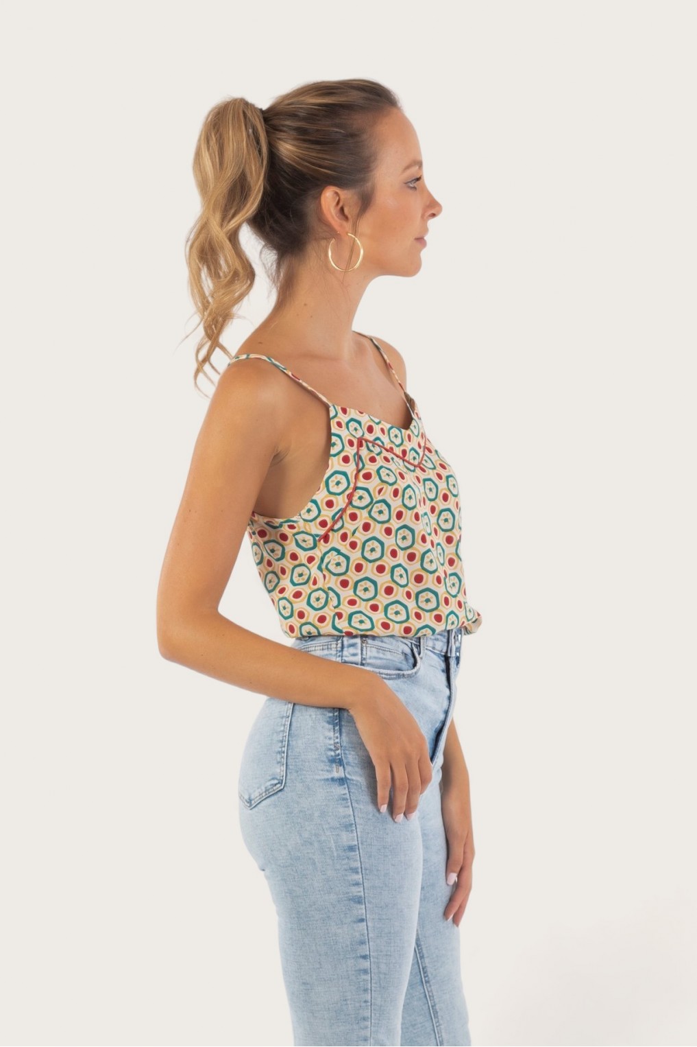 Top tirantes estampado Lemon