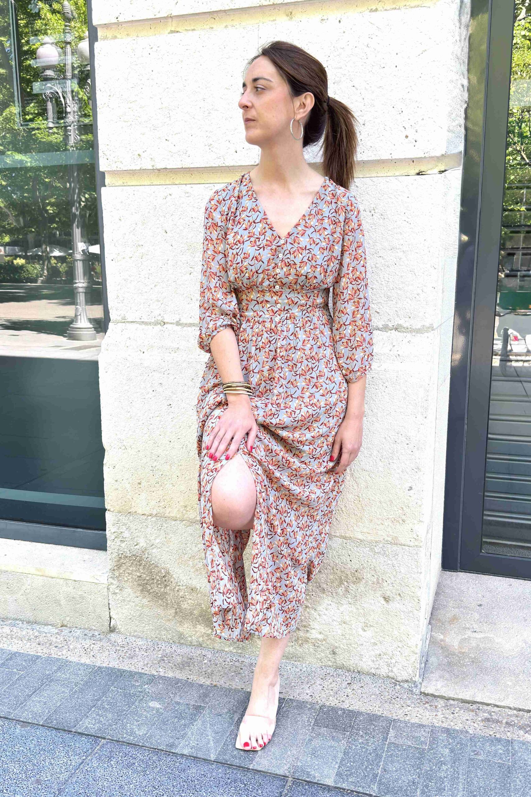 vestido largo estampado floral vestido largo estampado floral