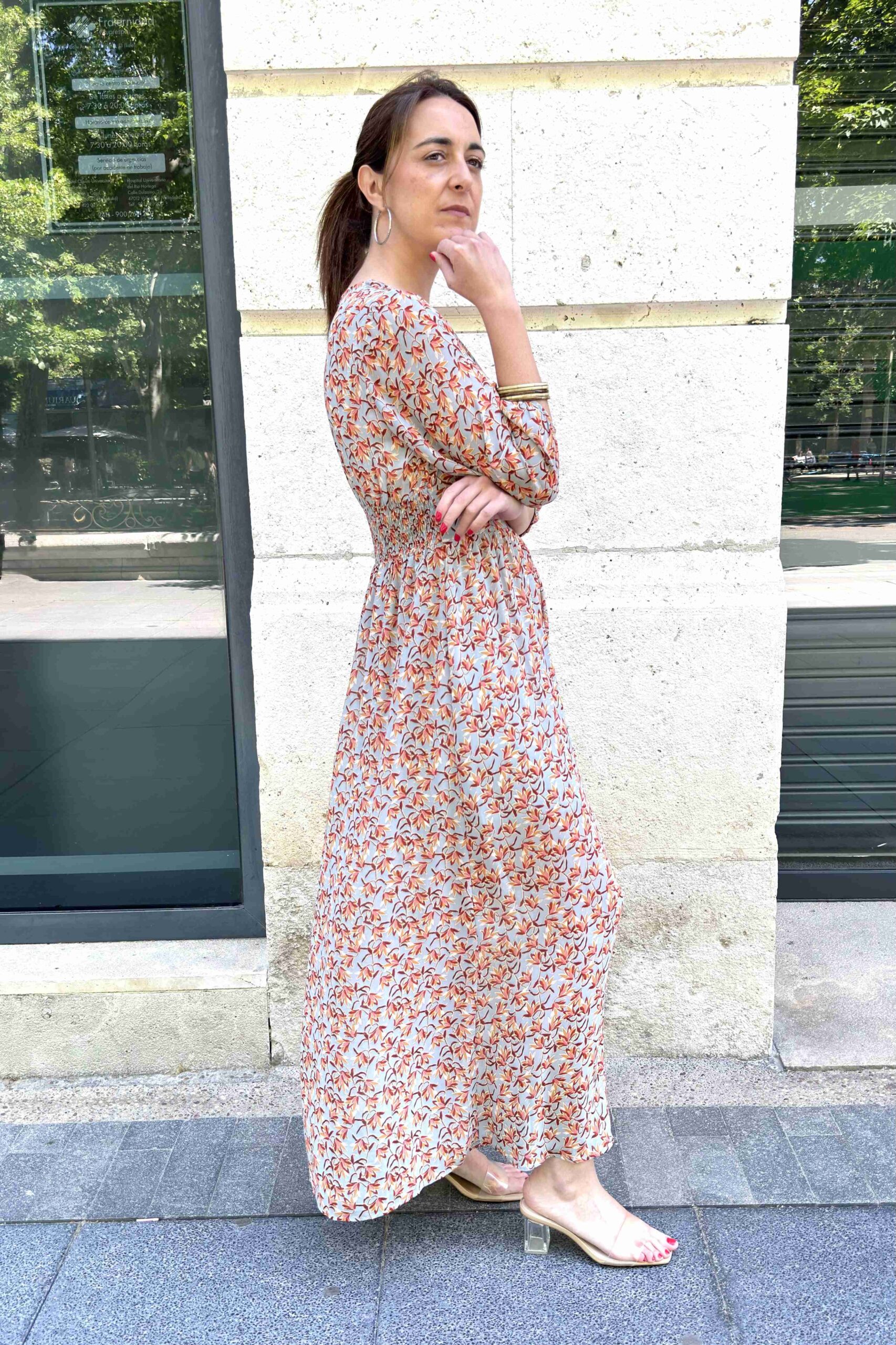 vestido largo estampado floral vestido largo estampado floral