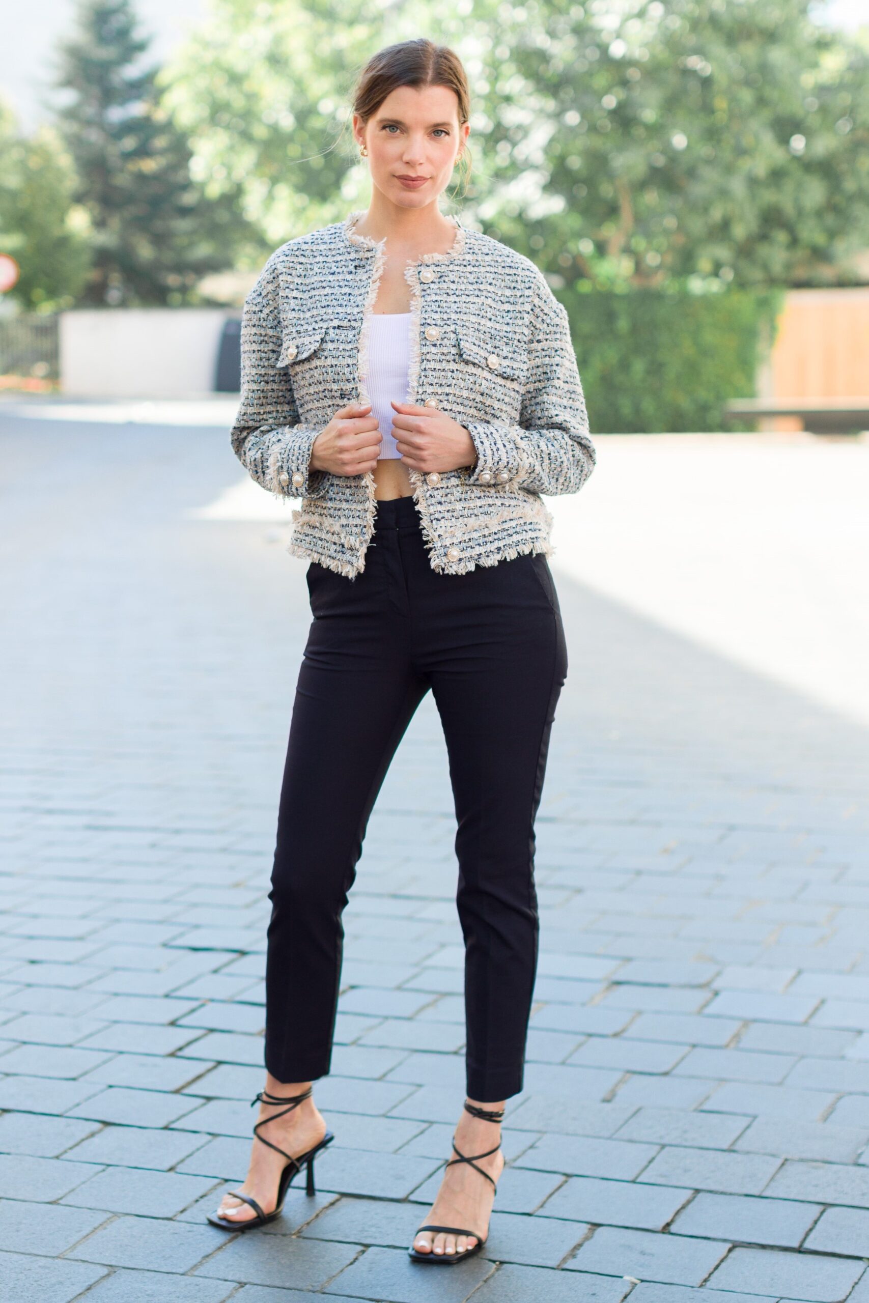 chaqueta tweed bolsillos chaqueta tweed bolsillos