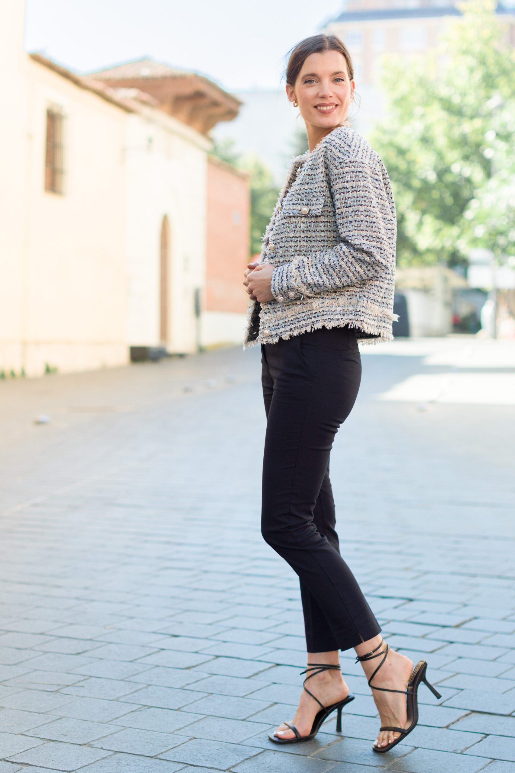 chaqueta tweed bolsillos chaqueta tweed bolsillos