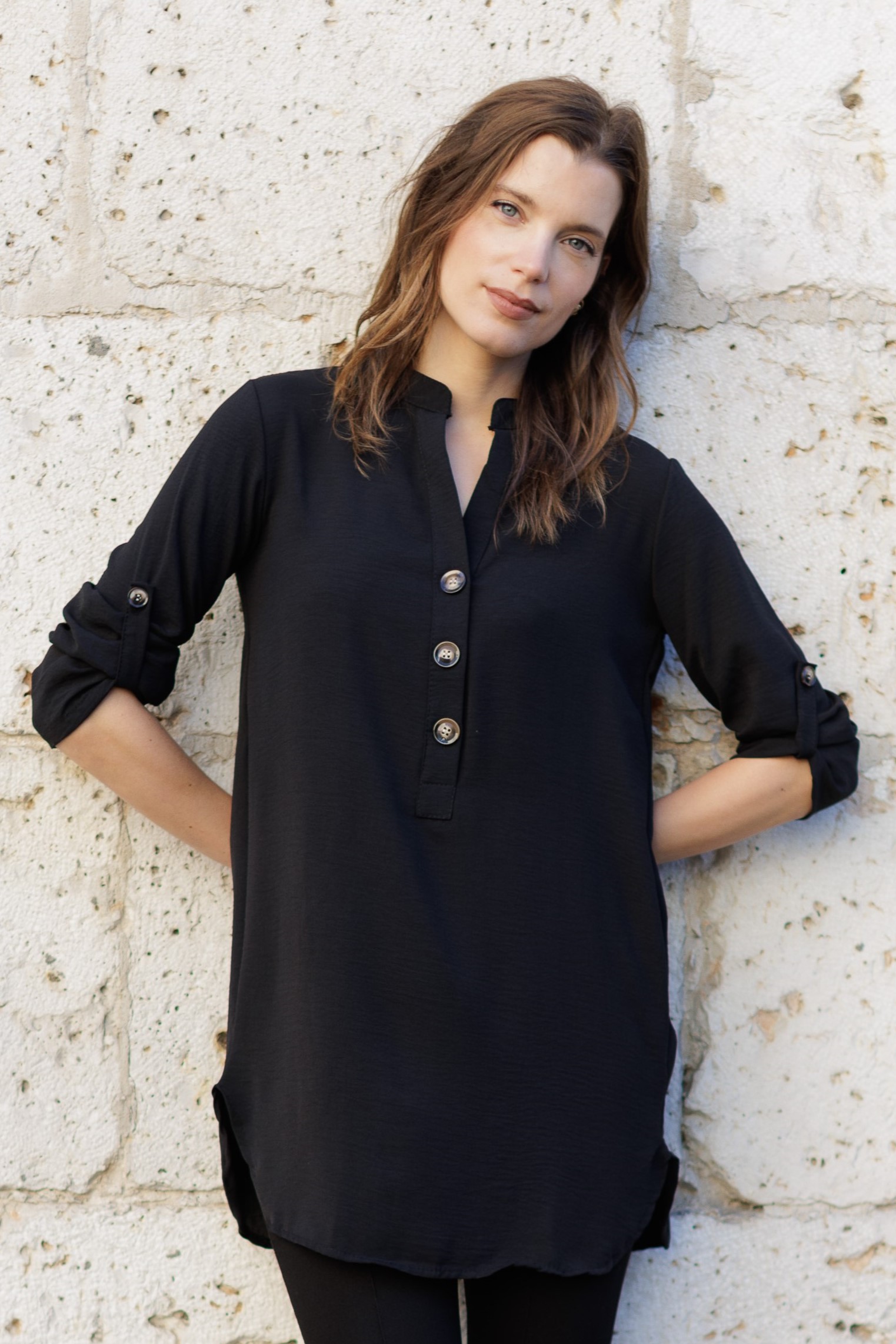 vestido camisero negro vestido camisero negro