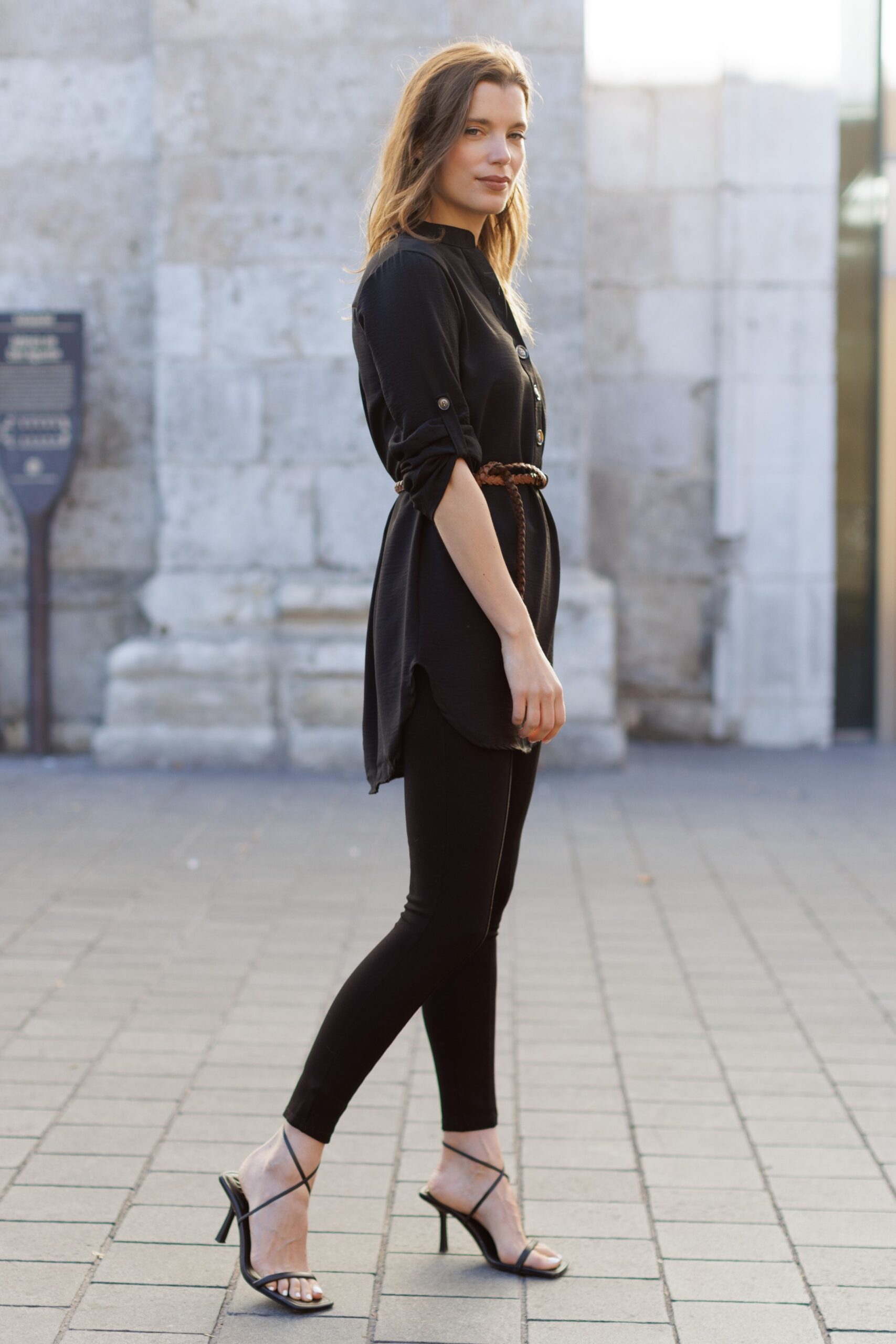 vestido camisero negro vestido camisero negro