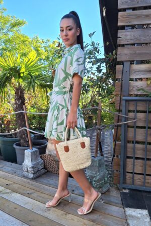 vestido camisero estampado floral