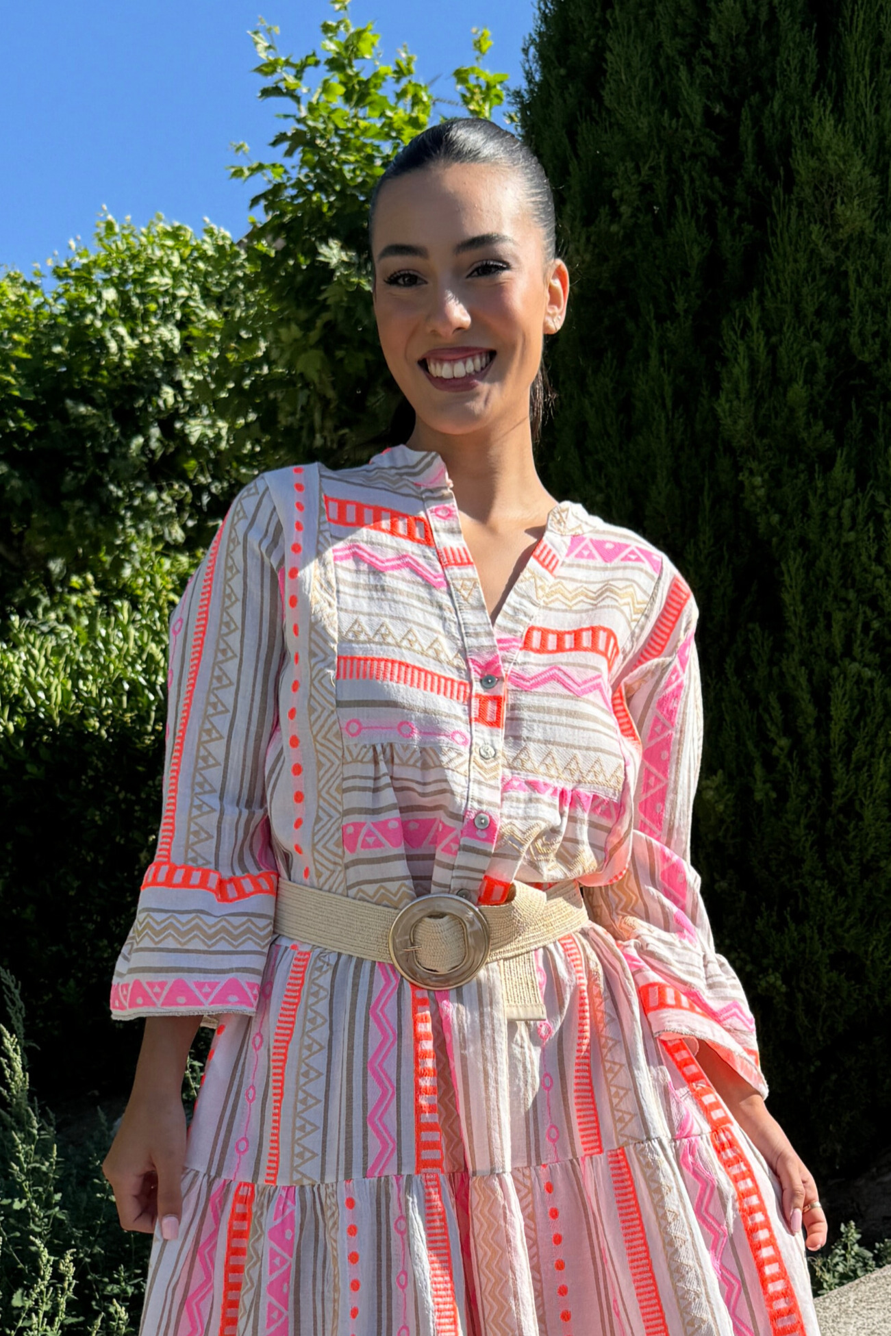 auto draft vestido fucsia