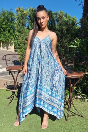 vestido largo estampado paisley