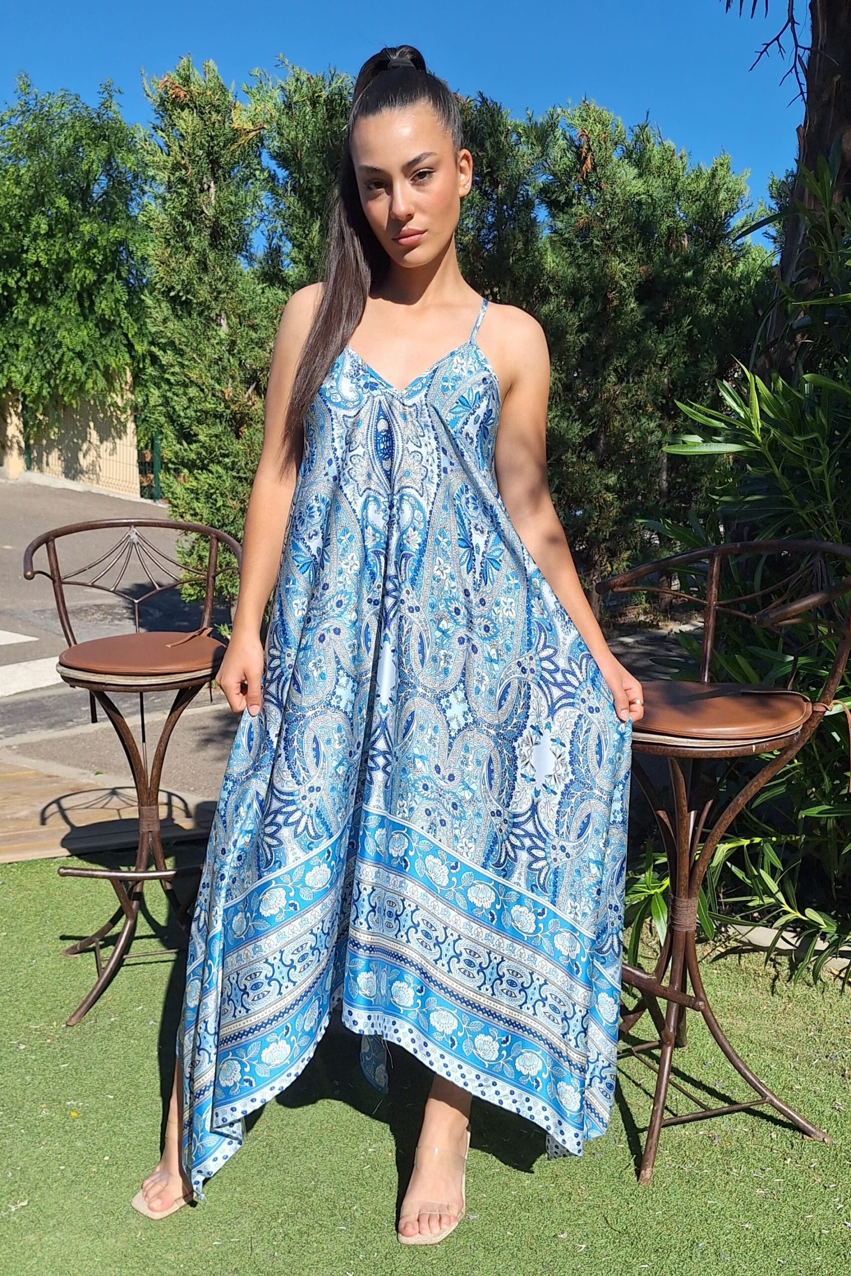 vestido largo estampado paisley vestido largo estampado paisley