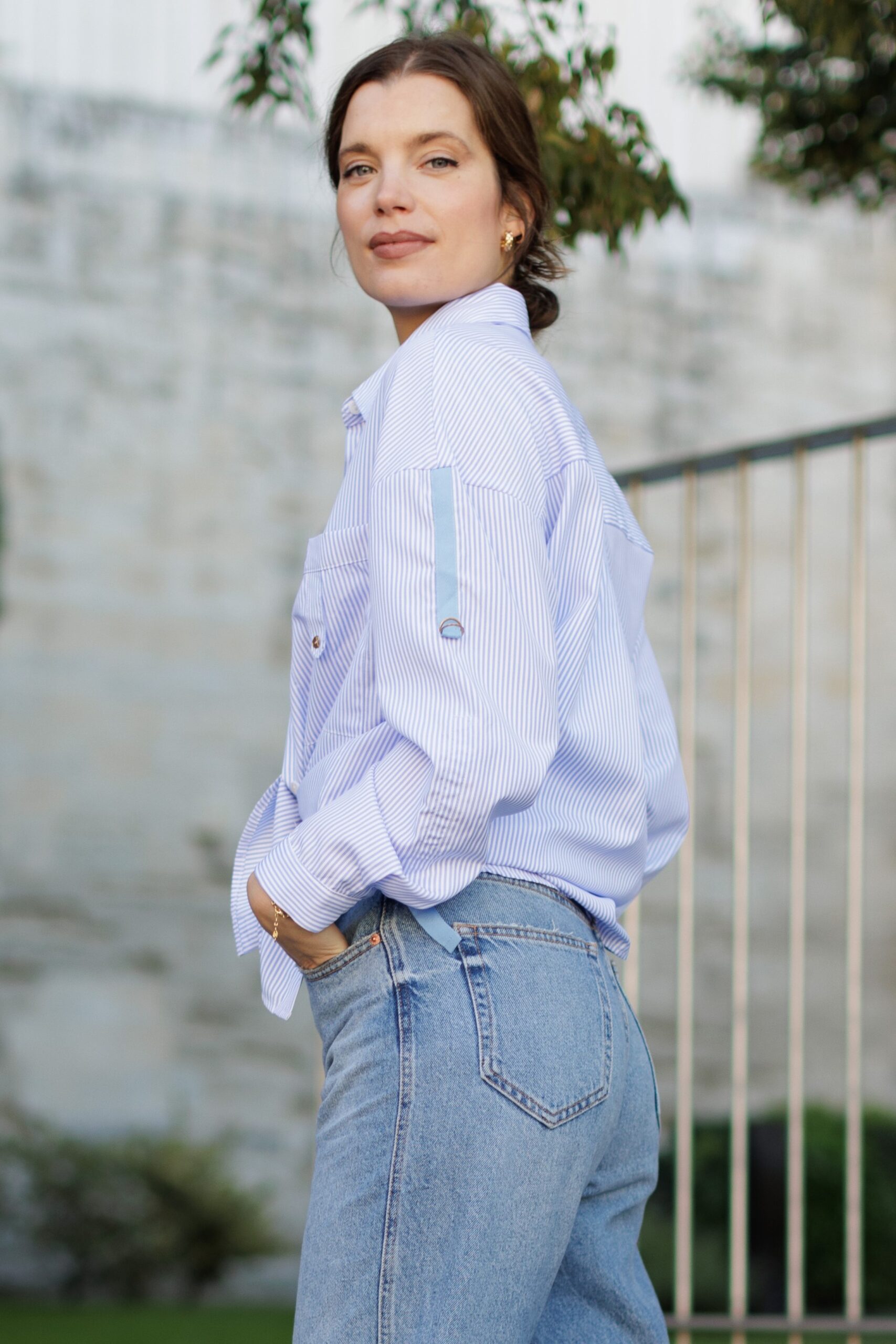 camisa rayas azules mujer camisa rayas azules mujer