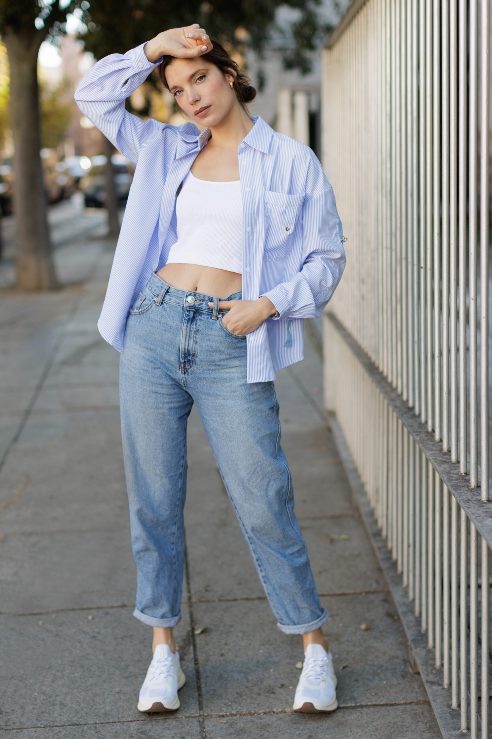 camisa rayas azules mujer camisa rayas azules mujer