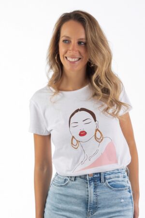 camiseta blanca manga corta