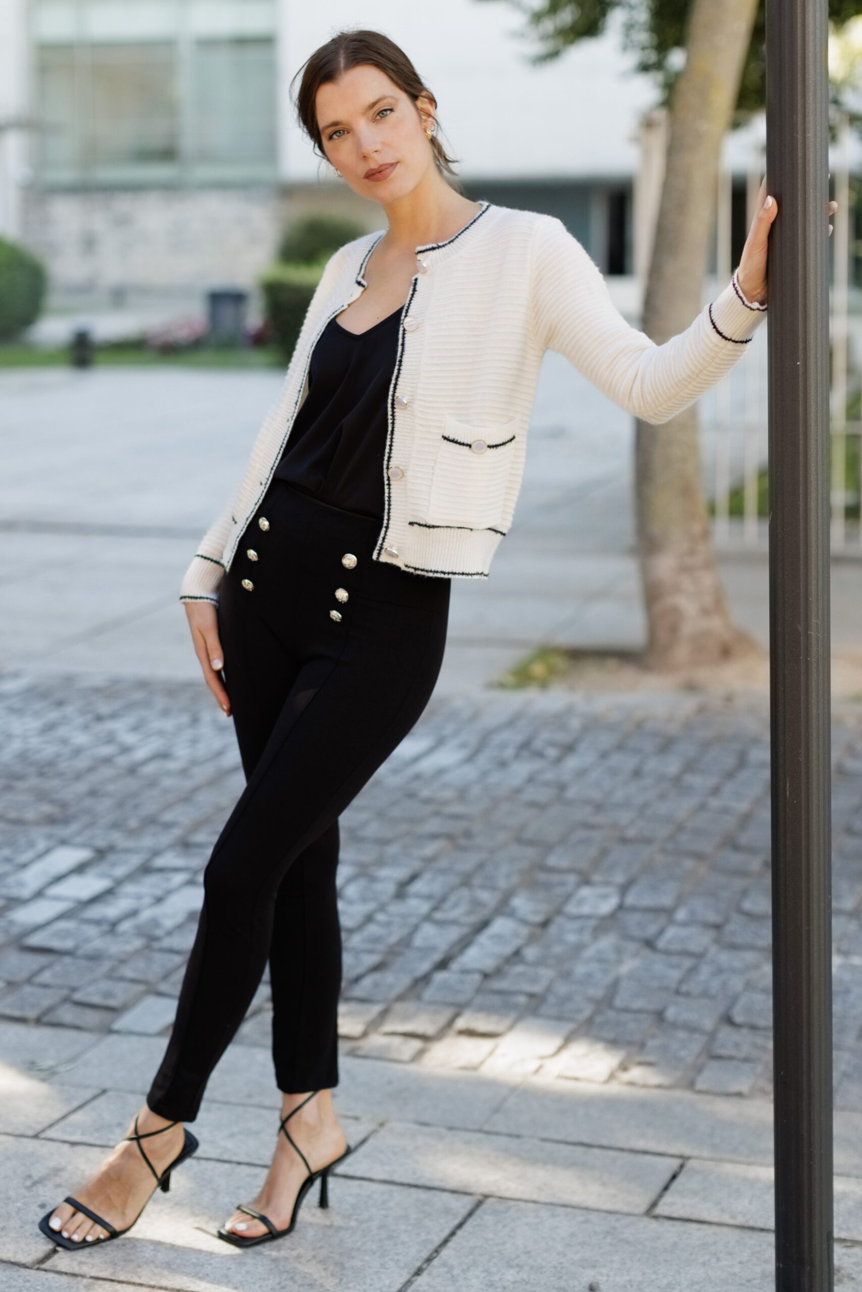 chaqueta punto detalle contraste chaqueta punto detalle contraste