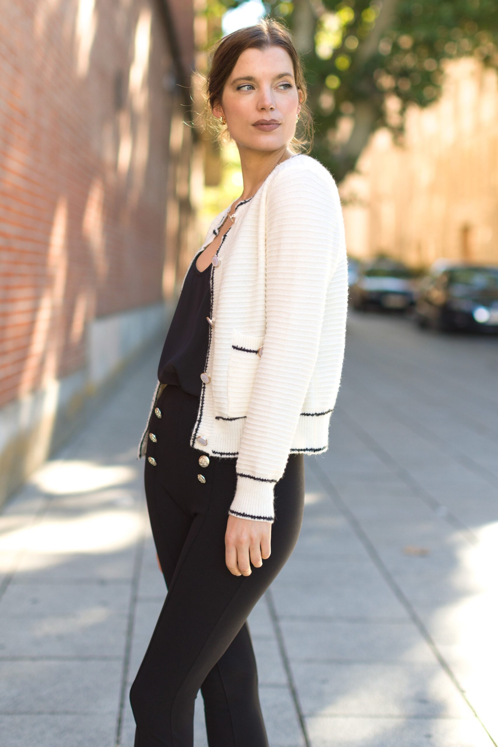 chaqueta punto detalle contraste chaqueta punto detalle contraste