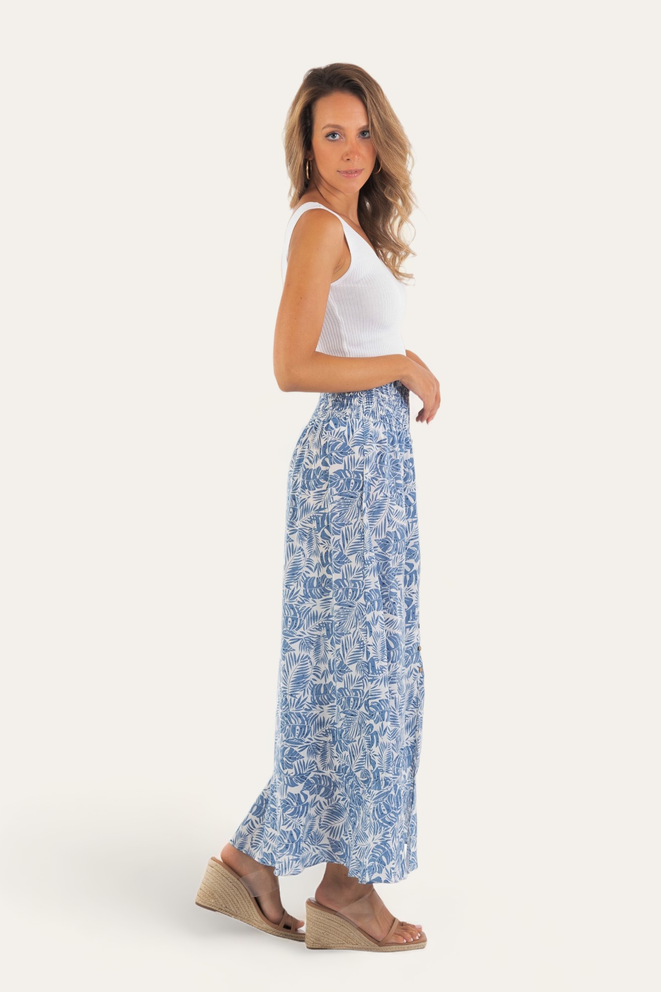 falda larga estampada falda larga estampada