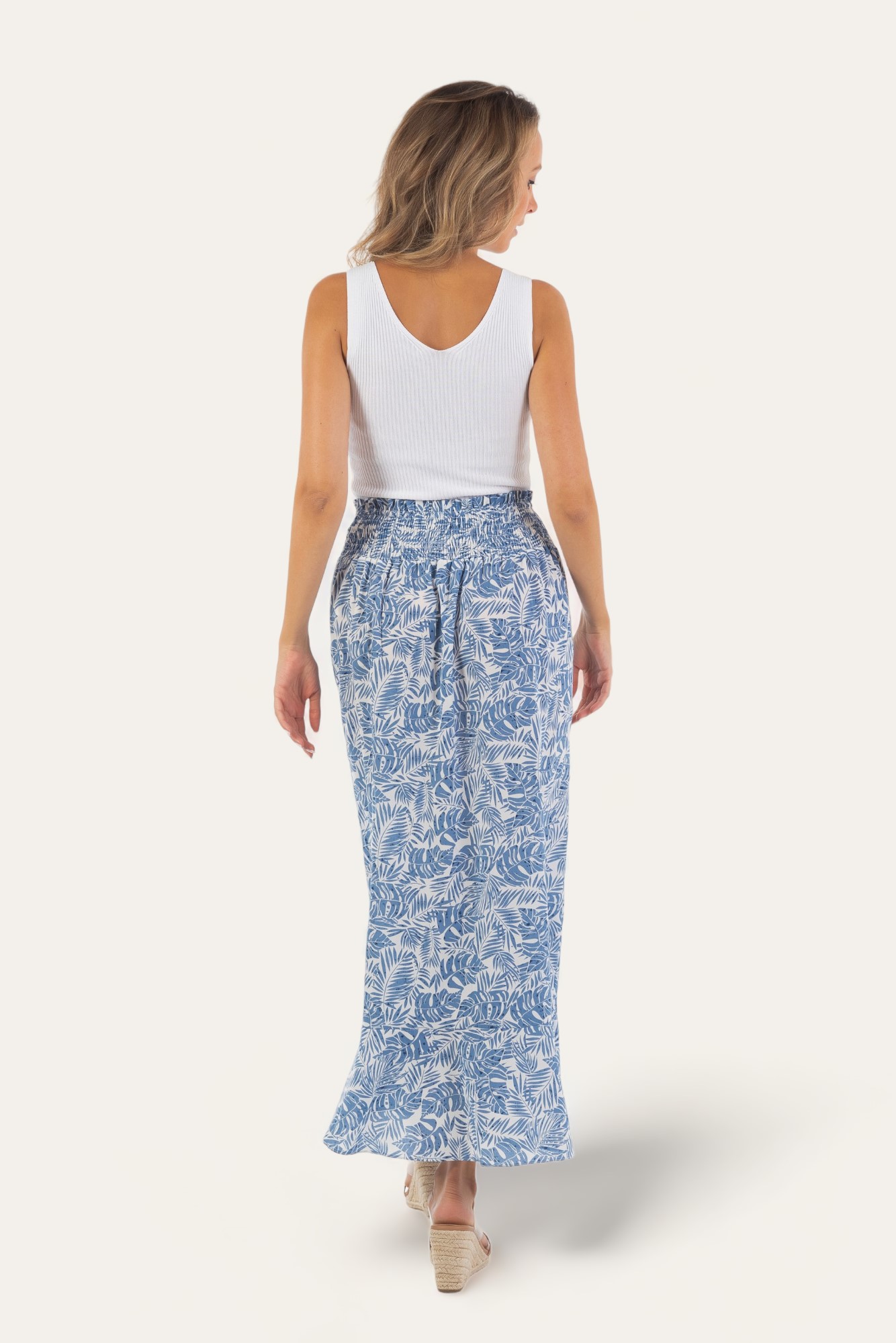 falda larga estampada falda larga estampada