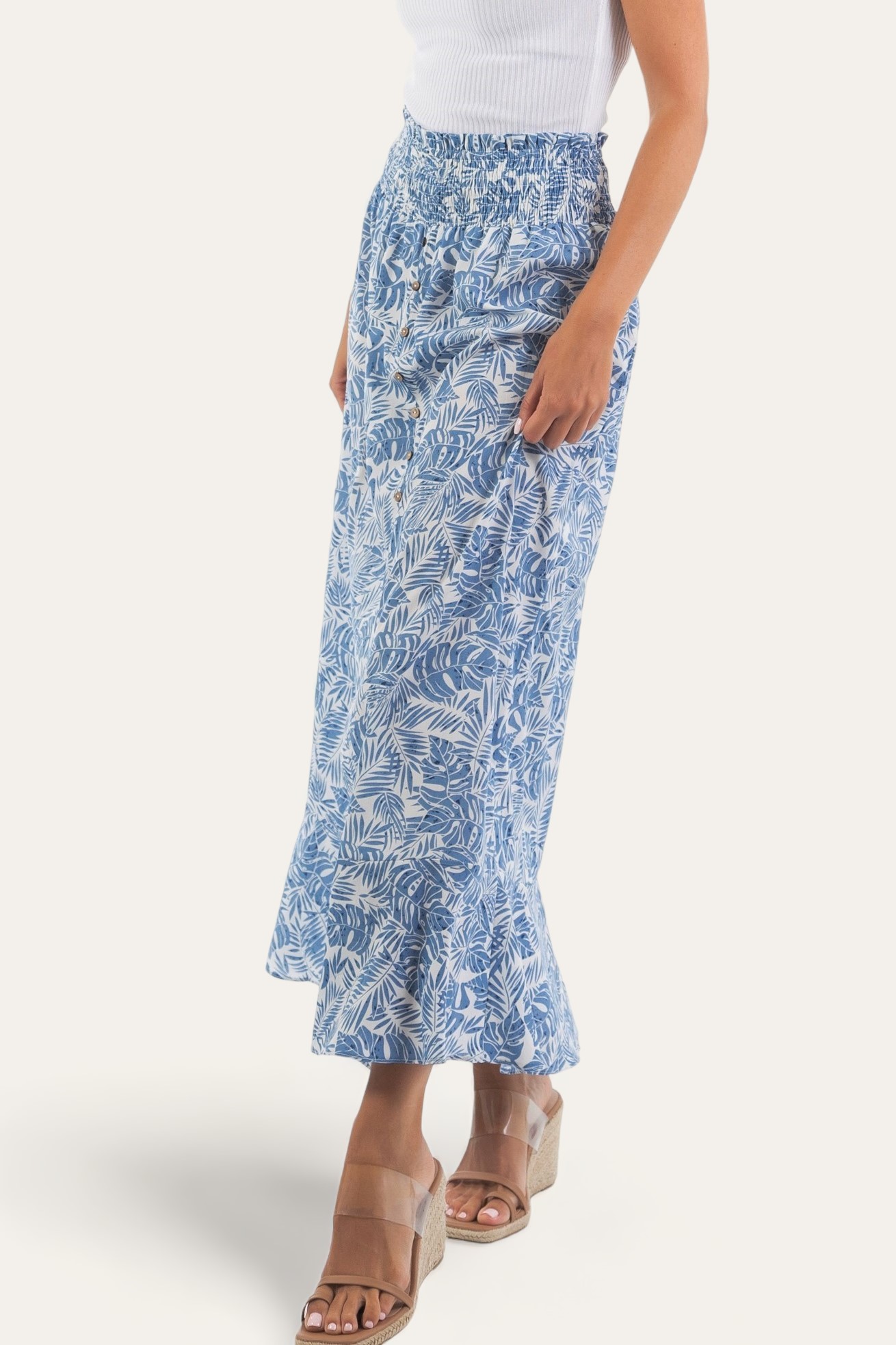 falda larga estampada falda larga estampada