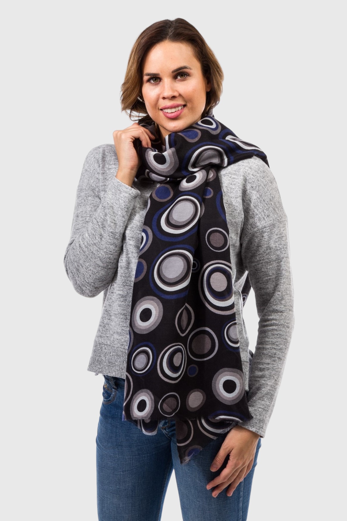 fular negro estampado fular negro estampado