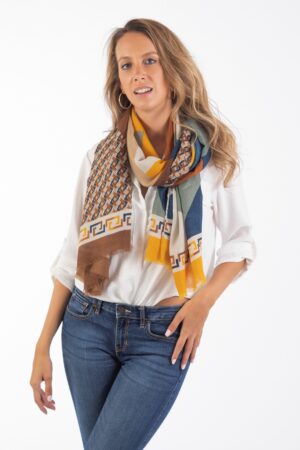 pañuelo estampado marrón