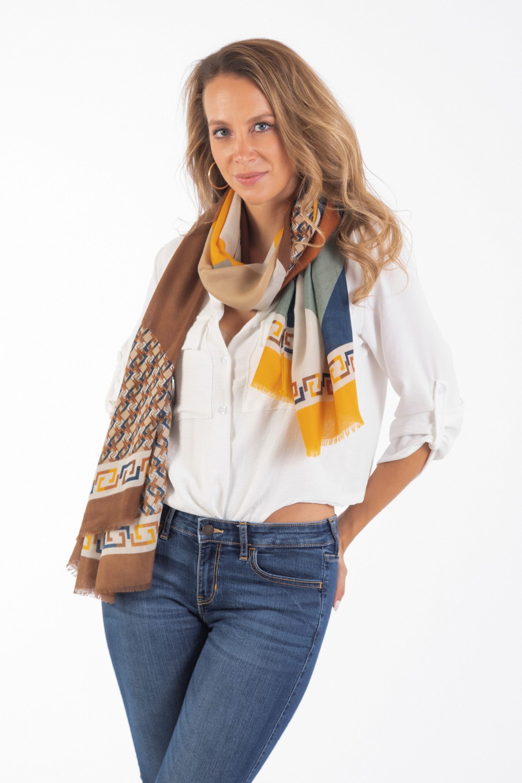 pañuelo estampado marrón pañuelo estampado marrón