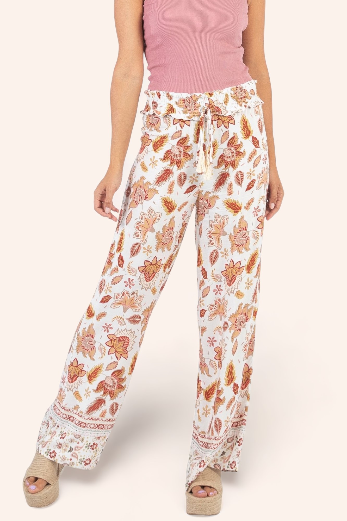 pantalón fluido estampado pantalón fluido estampado