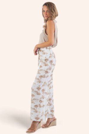 pantalón fluido estampado safari