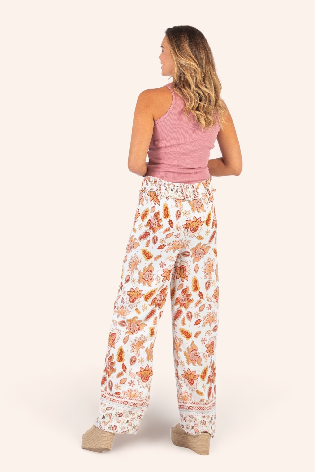 pantalón fluido estampado pantalón fluido estampado