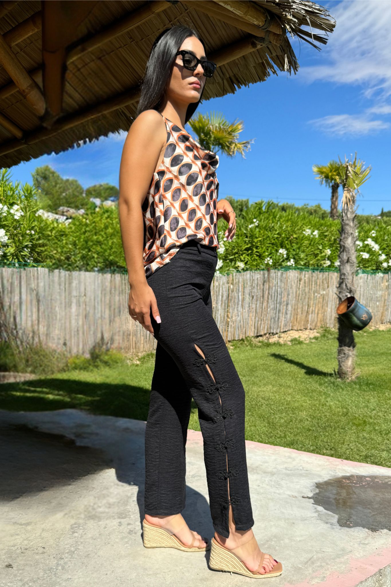 pantalón lino detalles pantalón lino detalles