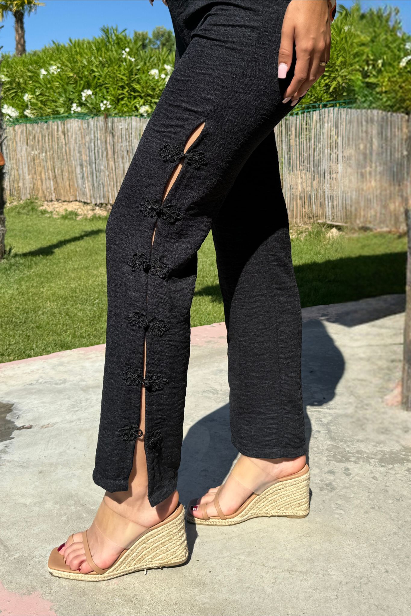 pantalón lino detalles pantalón lino detalles