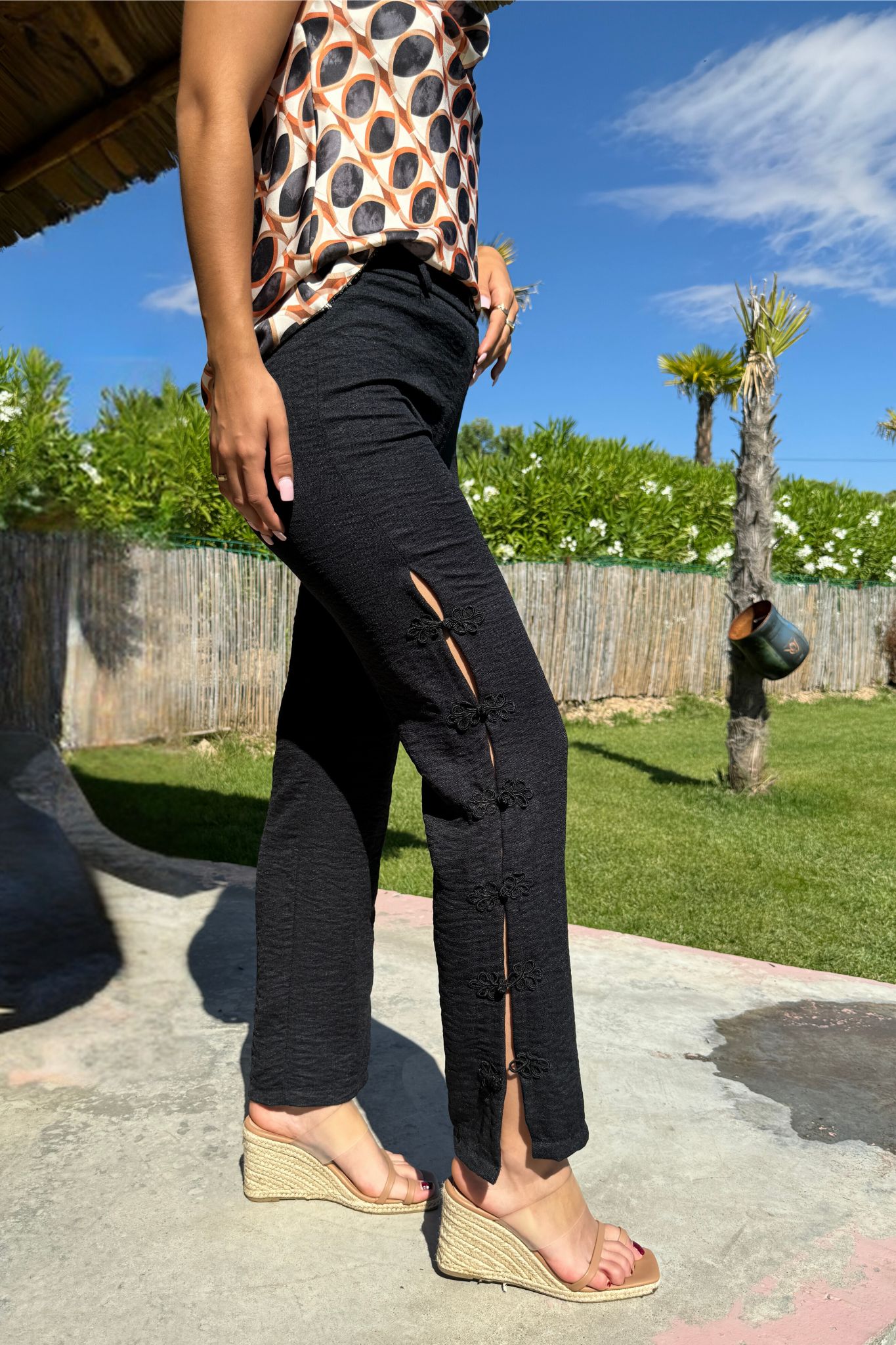 pantalón lino detalles pantalón lino detalles