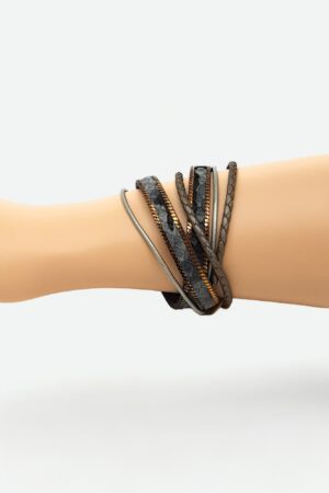 Home pulsera gris azulada mujer