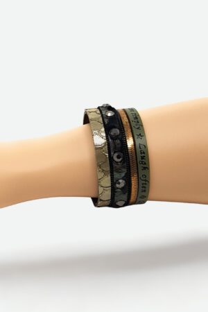 Home pulsera cuero multitiras mujer