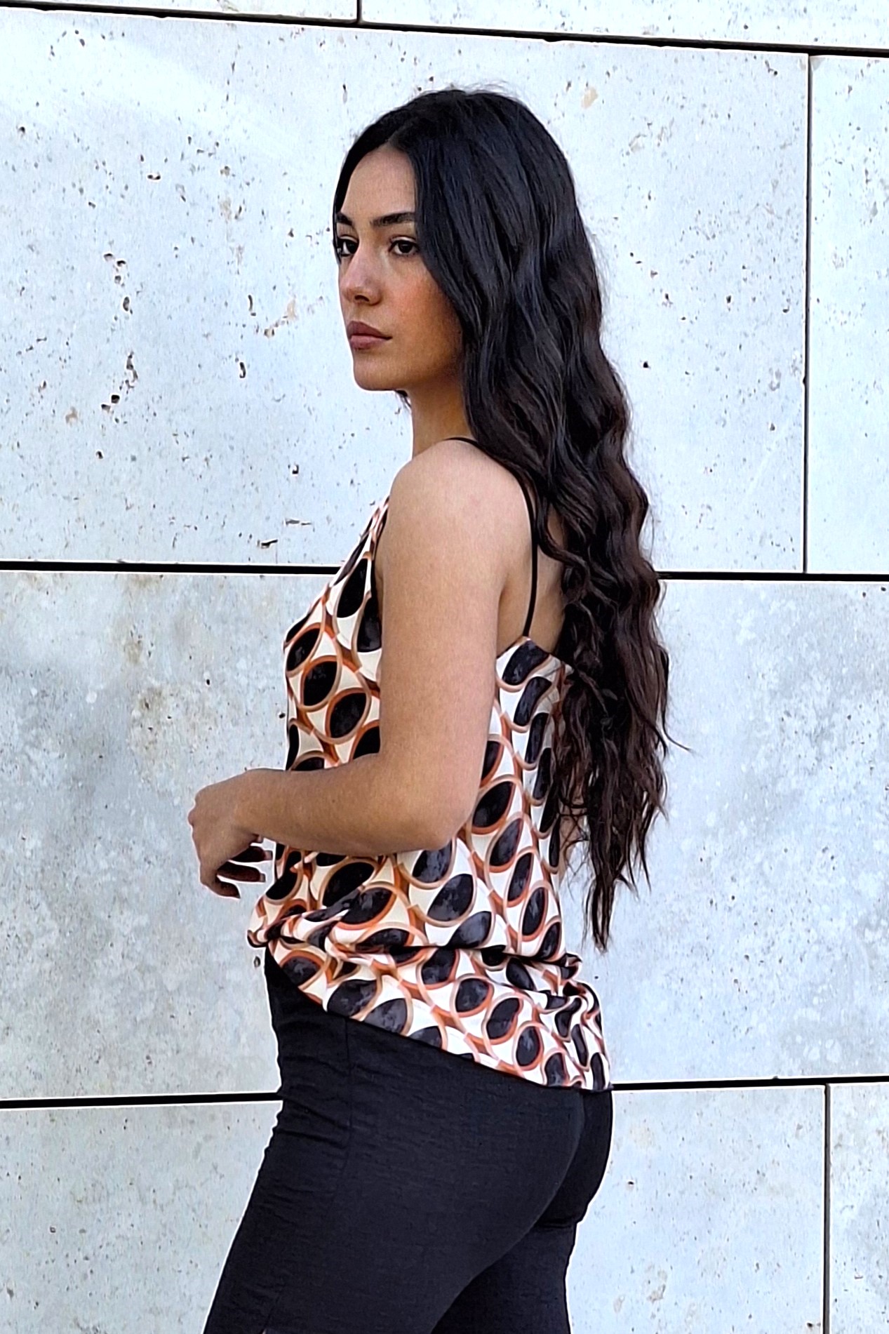 top drapeado estampado top drapeado estampado