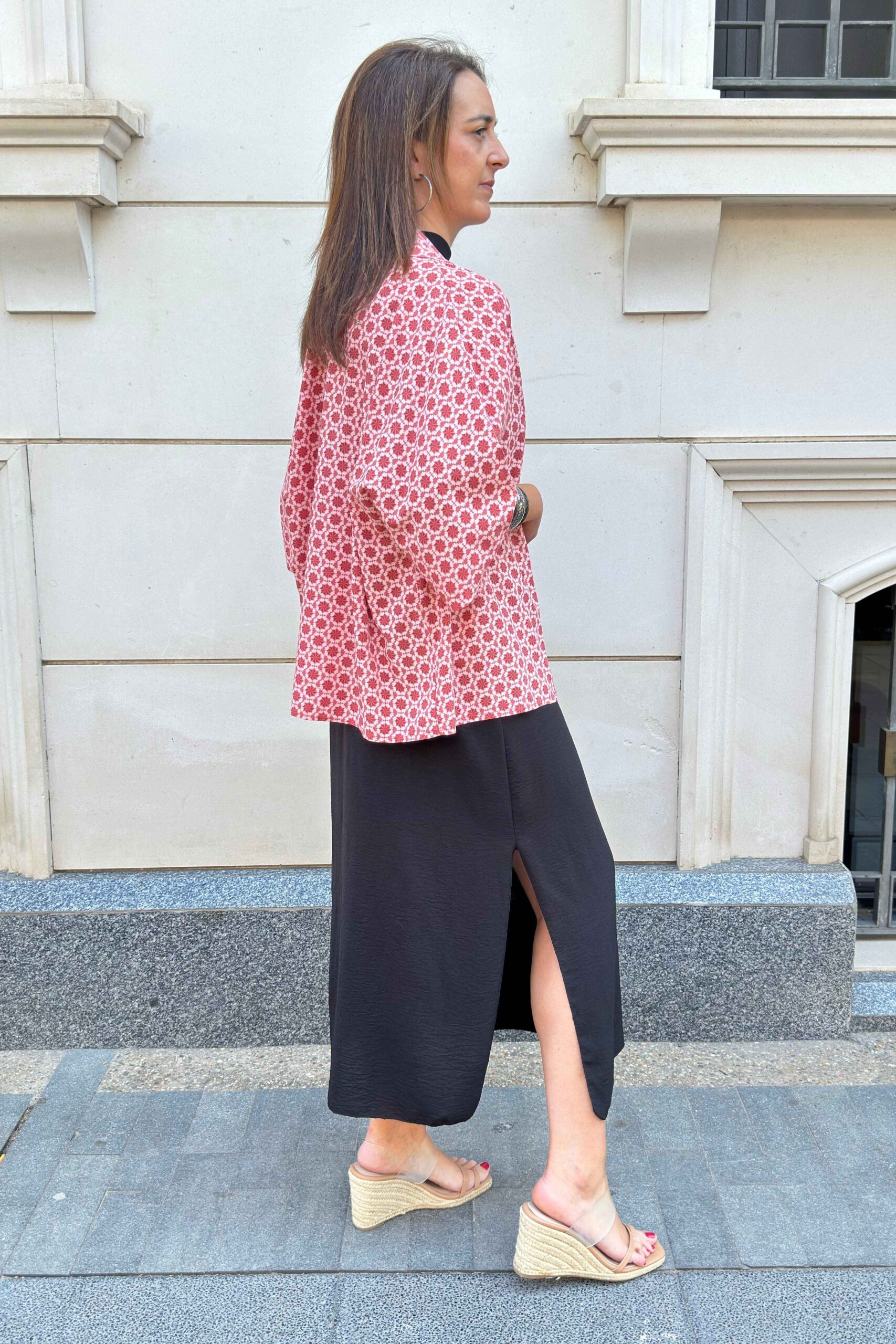 chaqueta kimono corto estampado rosa chaqueta kimono corto estampado rosa